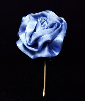 Baby Blue Silk Lapel Pin