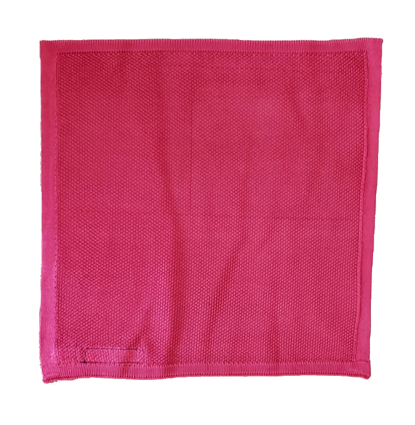 Red Silk Knit Pocket Square